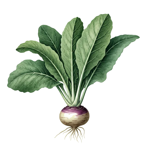 Navet D´auvergne Hâtif — aquarelle botanique