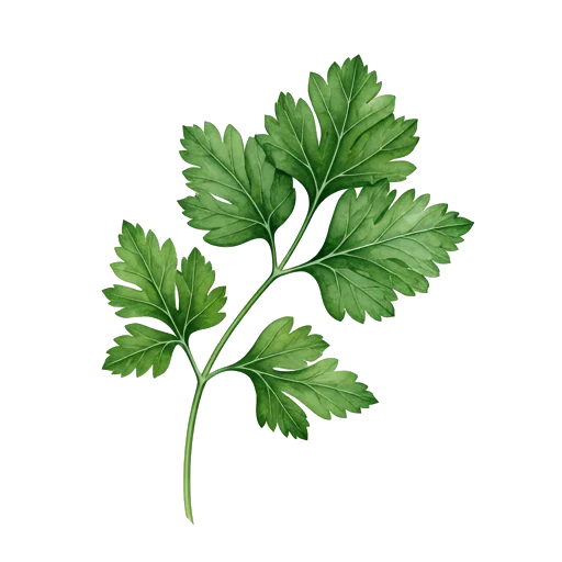 Persil Géant d'Italie — aquarelle botanique