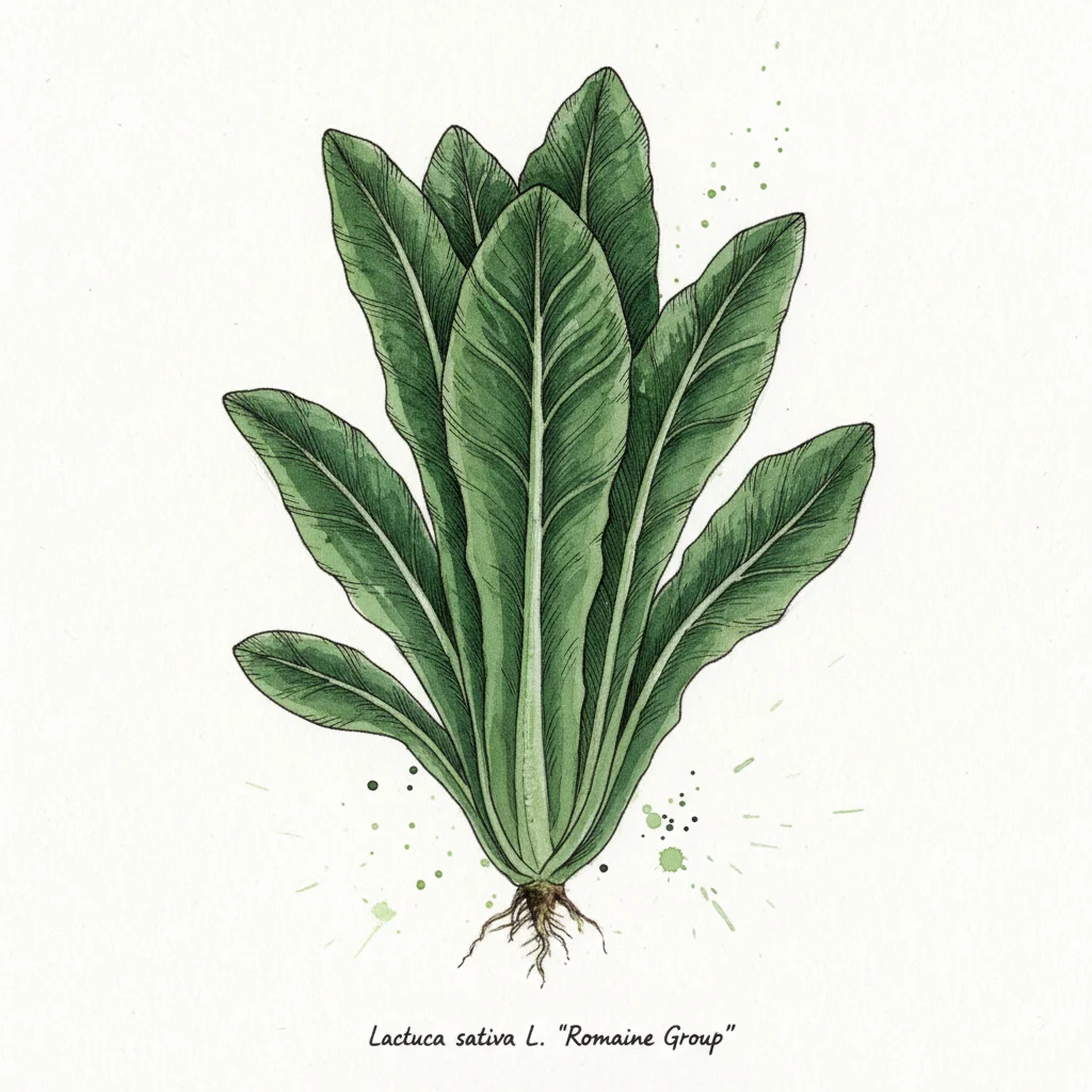 Laitue pommée de printemps hâtive d'Heverlee , aquarelle botanique