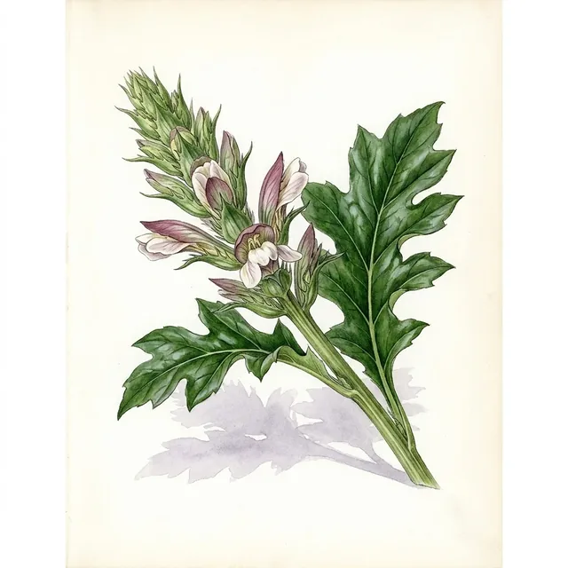 Acanthe A Feuilles Molles, illustration botanique