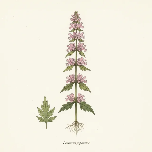 Agripaume du Japon, illustration botanique