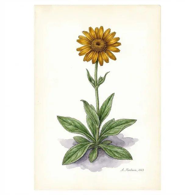 Arnica Mountain Arnica, illustration botanique