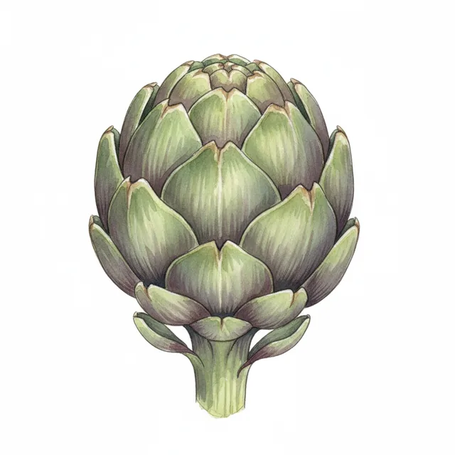 Artichaut Imperial Star, illustration botanique