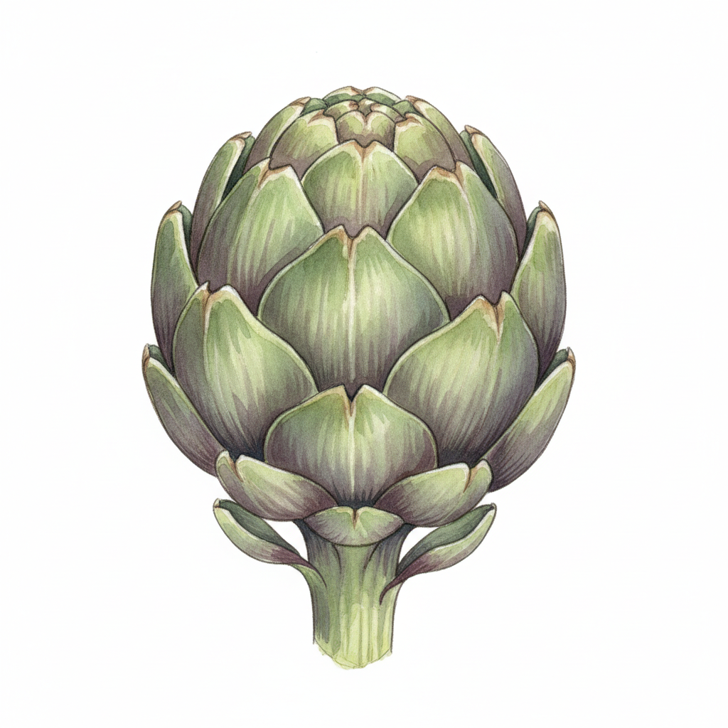 Aquarelle Artichaut  Imperial Star