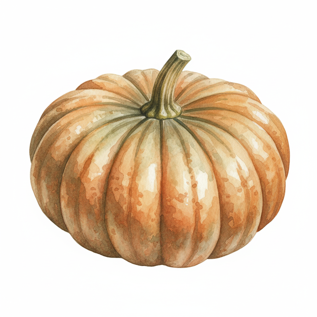 Aquarelle Assortiment de Courges Gourmandes