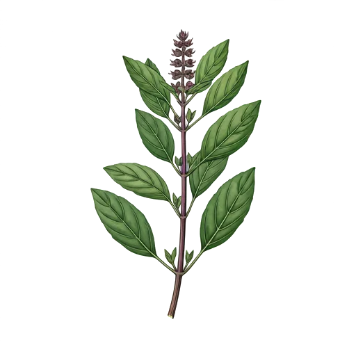 Aquarelle Basilic Thaï