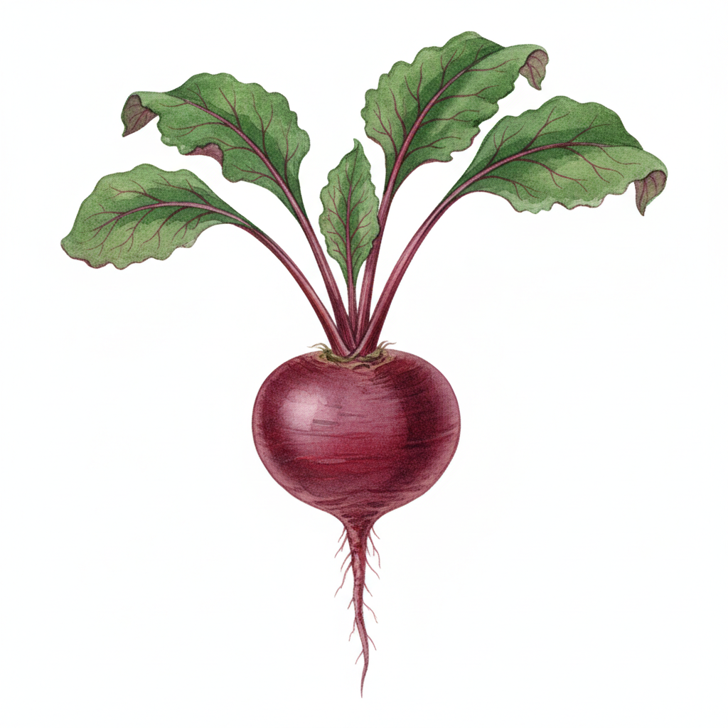 Aquarelle Betterave Fourragere Guldaeno