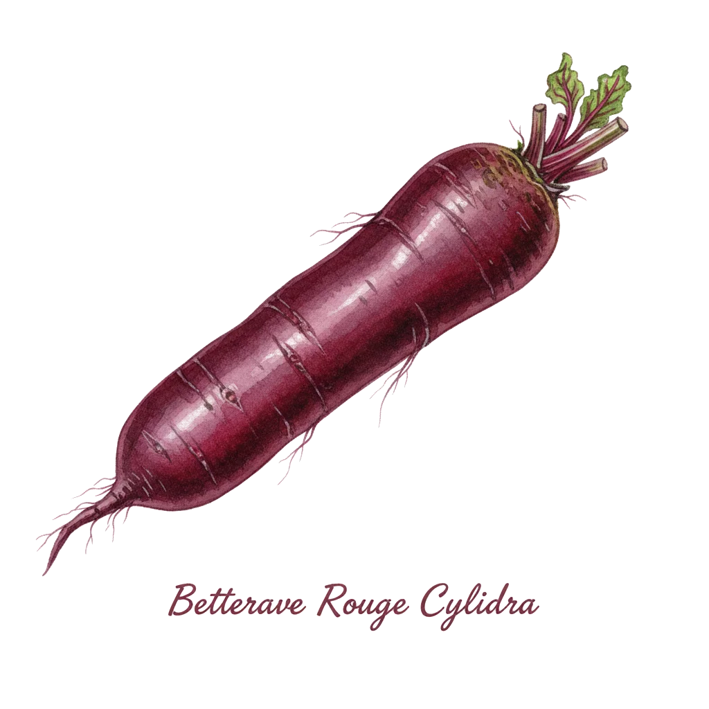 Aquarelle Betterave rouge Cylindra