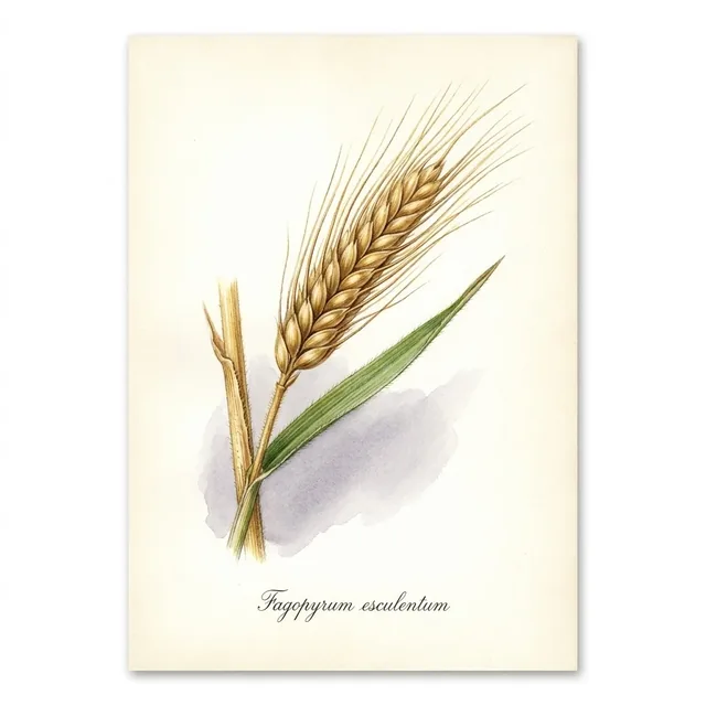 Buckwheat Buckwheat, illustration botanique