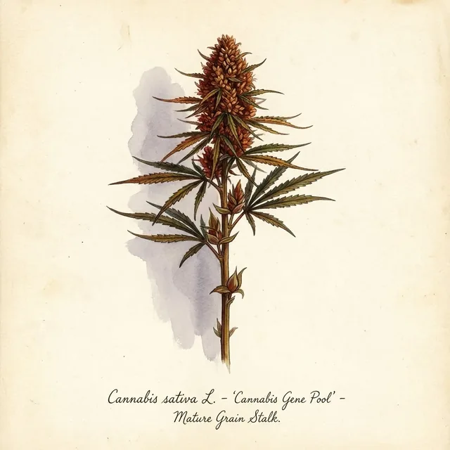 Cannabis Gene Pool, illustration botanique