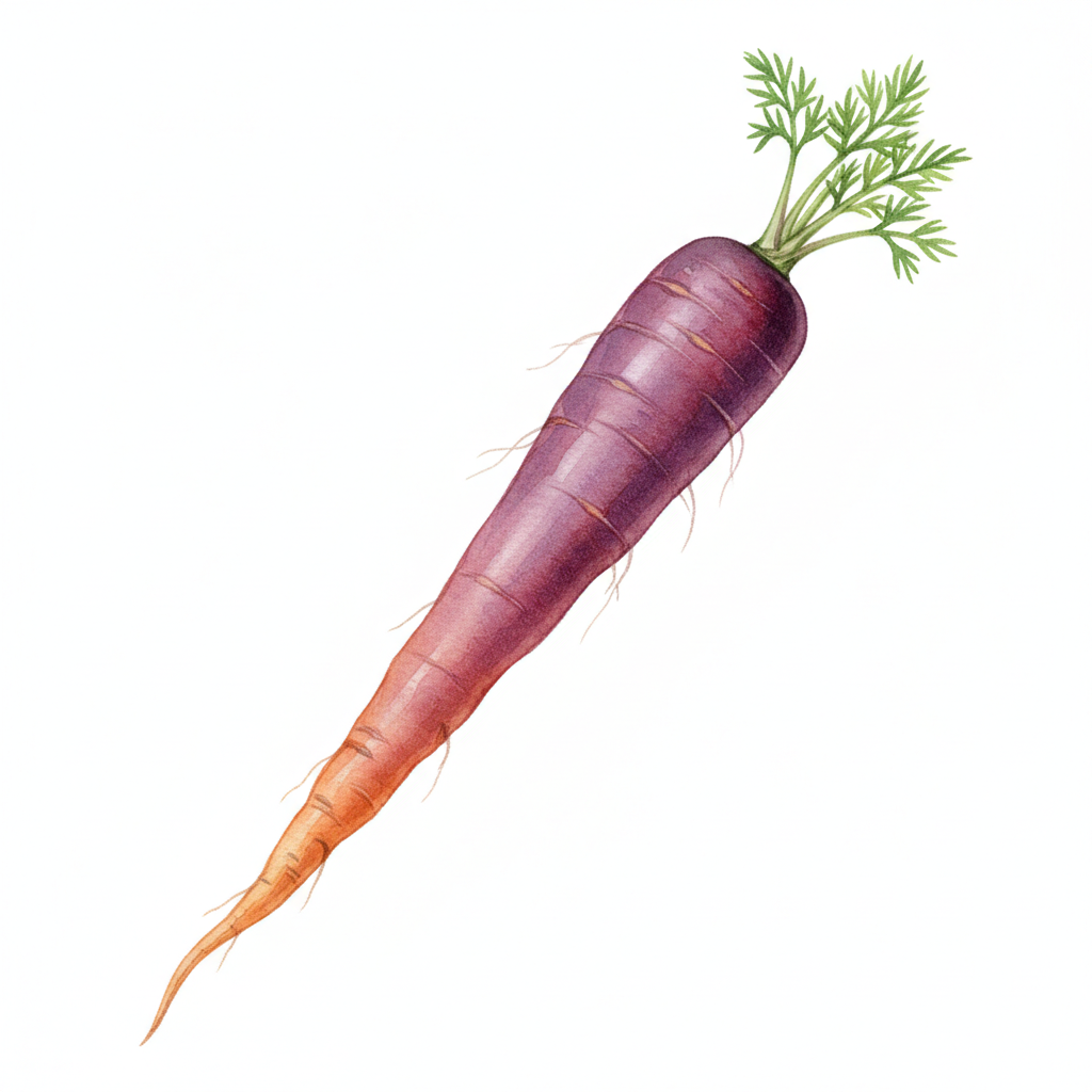 Aquarelle Carotte Lila Lu
