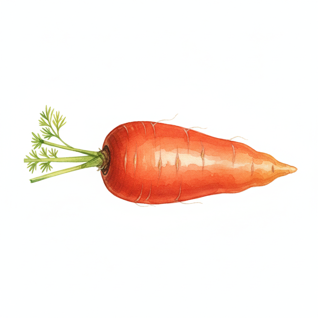 Carotte Marché de Paris 3 — aquarelle botanique