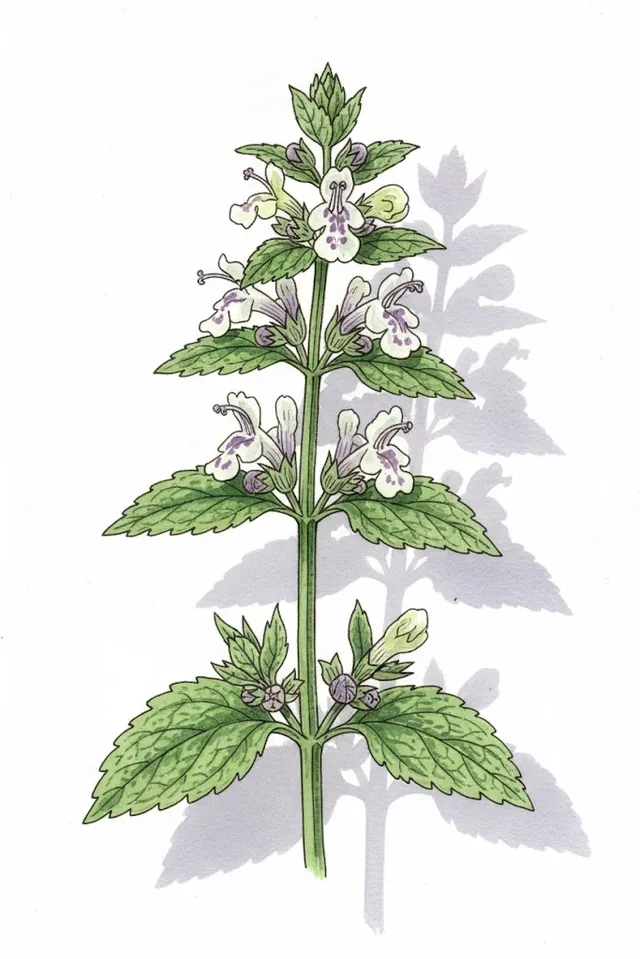 Cataire Citronnee, illustration botanique