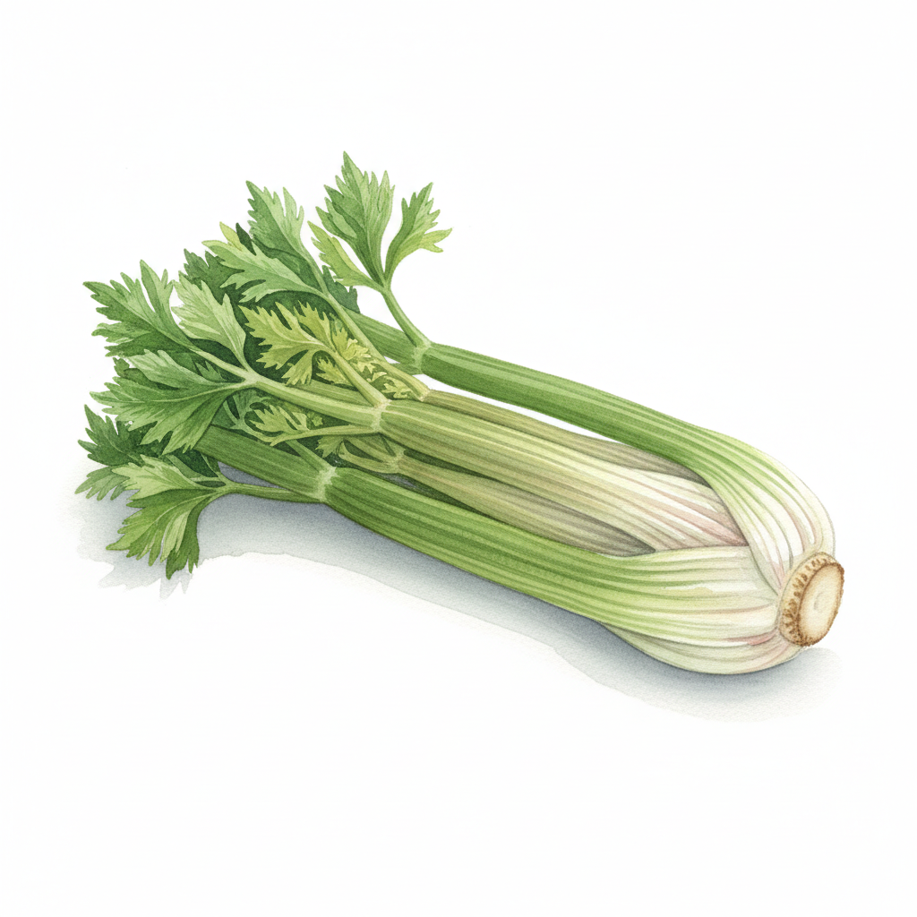 Aquarelle Celeri A Cotes Vert D Elne Selection Germinance