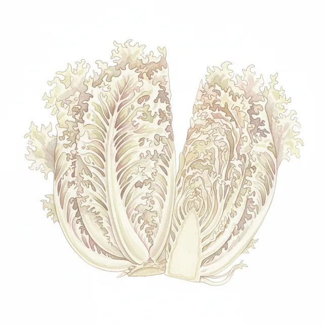 Chicoree Frisee Grosse Pancaliere, illustration botanique