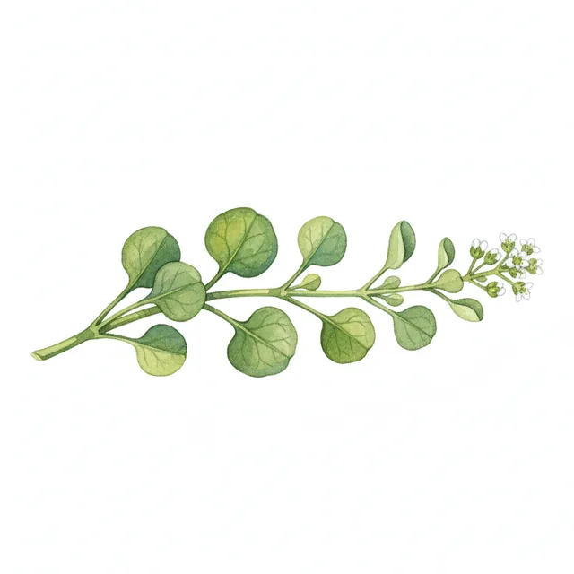 Cochleaire Officinale, illustration botanique