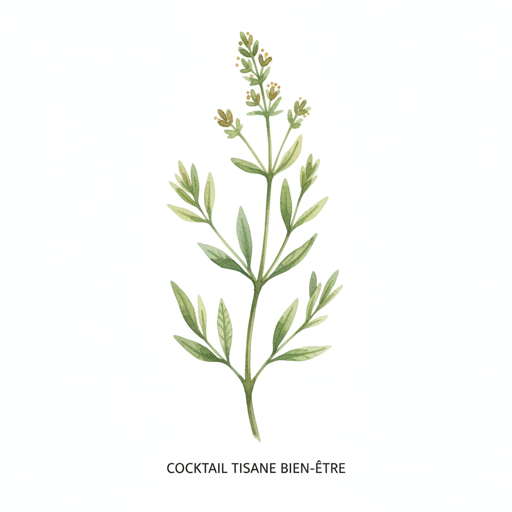 Collection 10 Plants - Cocktail Tisane Bien-Être — aquarelle botanique