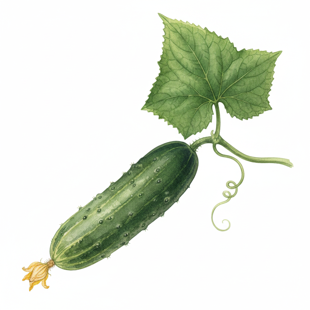 Aquarelle Concombre Court Muncher