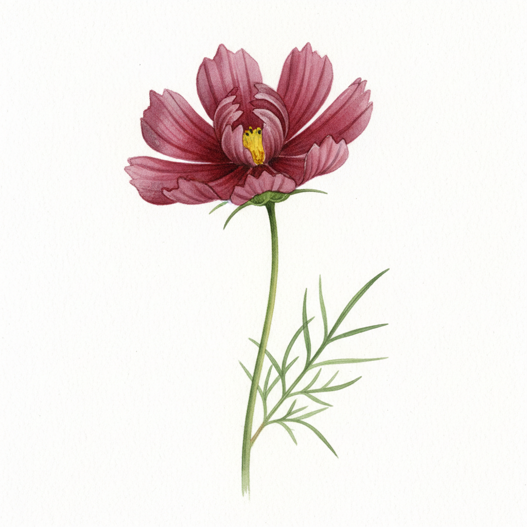 Aquarelle Cosmos Rubenza