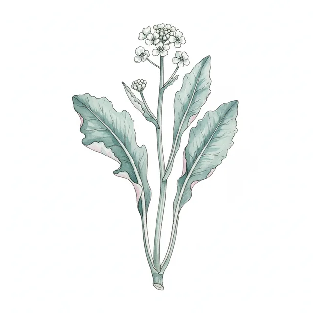 Crambe Maritime, illustration botanique