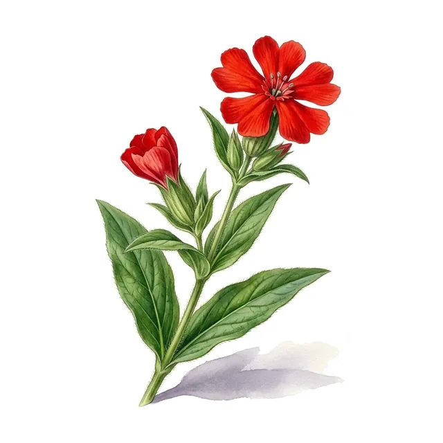 Croix de Malte, illustration botanique