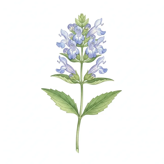 Dracocephalum moldavicum, illustration botanique