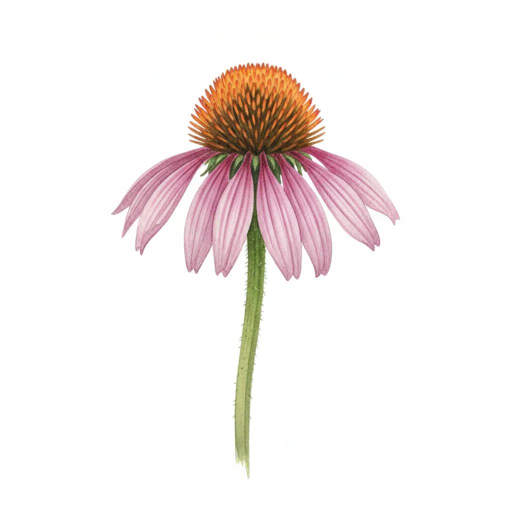 Aquarelle Echinacea purpurea