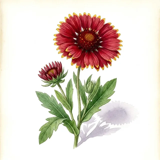 Gaillarde vivace, illustration botanique