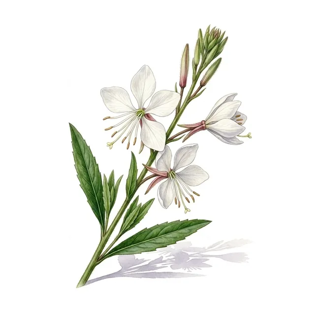 Gaura, illustration botanique