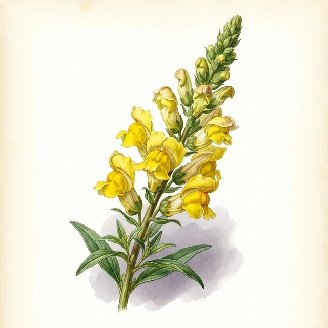 Grand Muflier Varie, illustration botanique