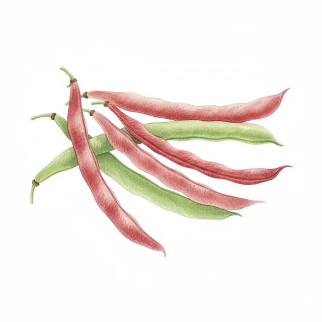 Haricot Nain Contender, illustration botanique