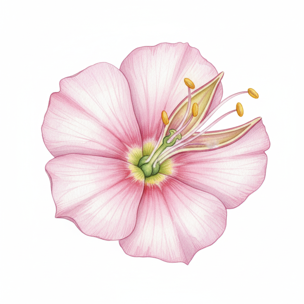 Mélange Fleuri - Gazon Japonais nt — aquarelle botanique