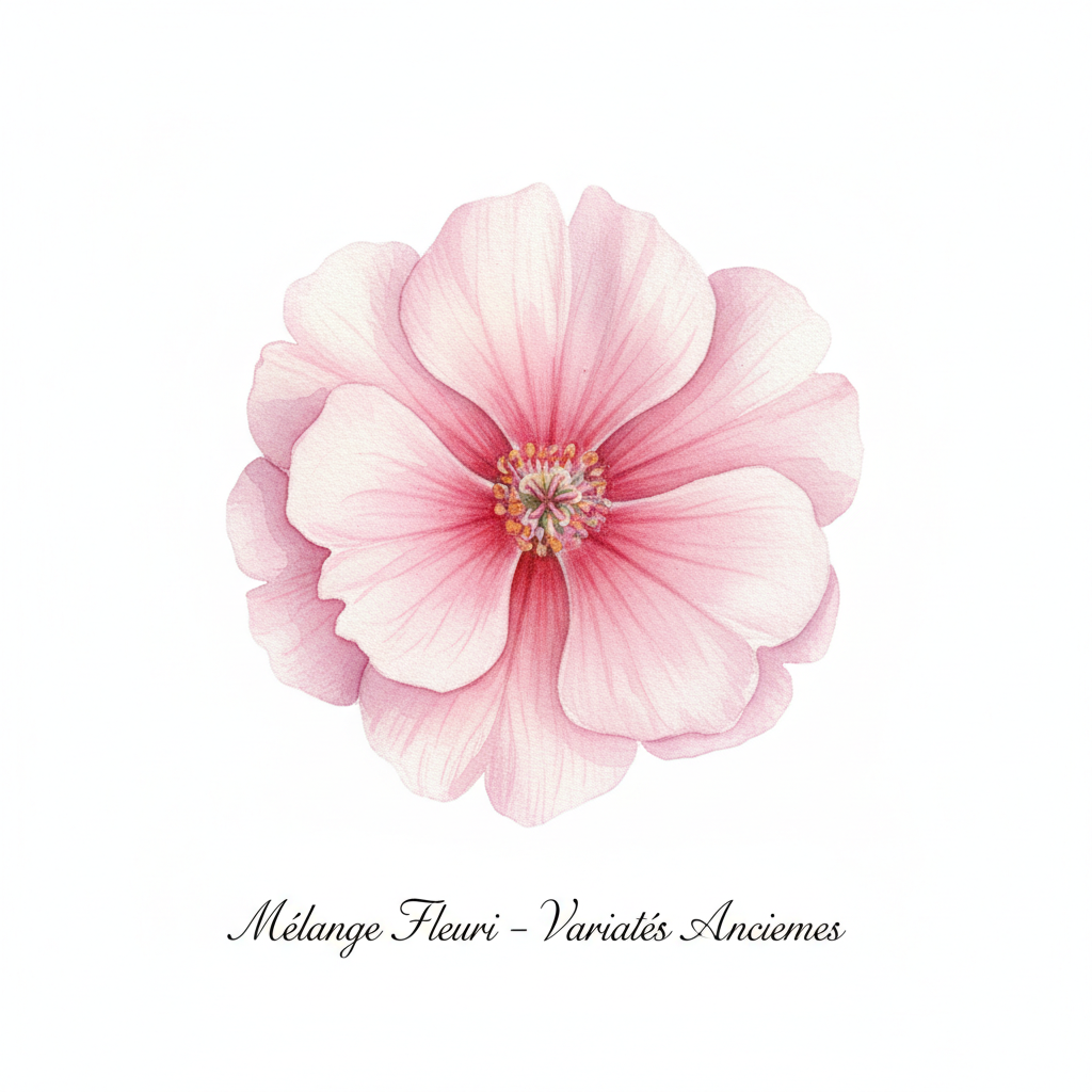 Mélange Fleuri - Variétés Anciennes nt — aquarelle botanique