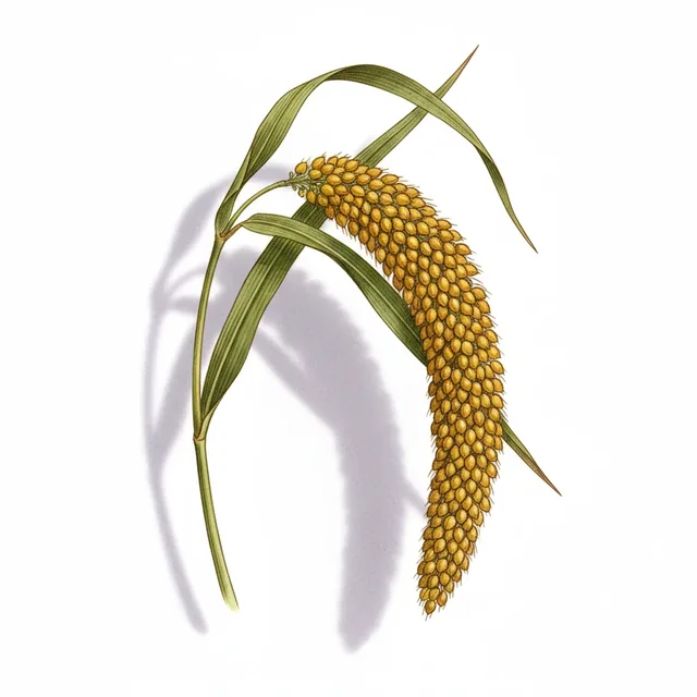 Millets Auksès, illustration botanique