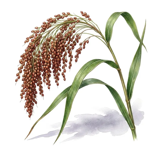 Millets Red, illustration botanique