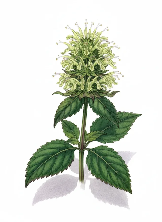 Monarde Citron nt, illustration botanique