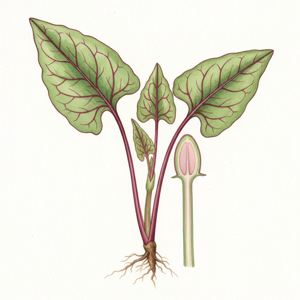 Aquarelle Oseille sanguine