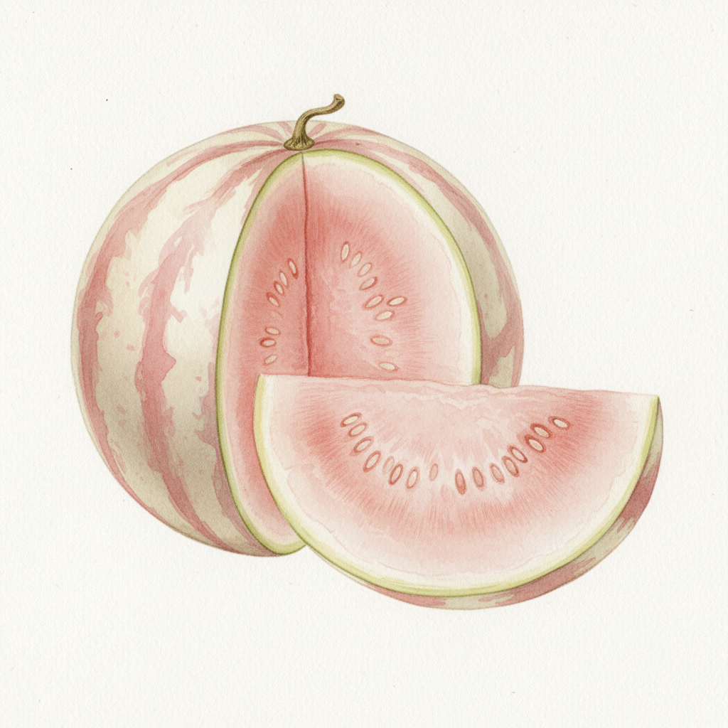 Pastèque Di Bagnacavallo — aquarelle botanique