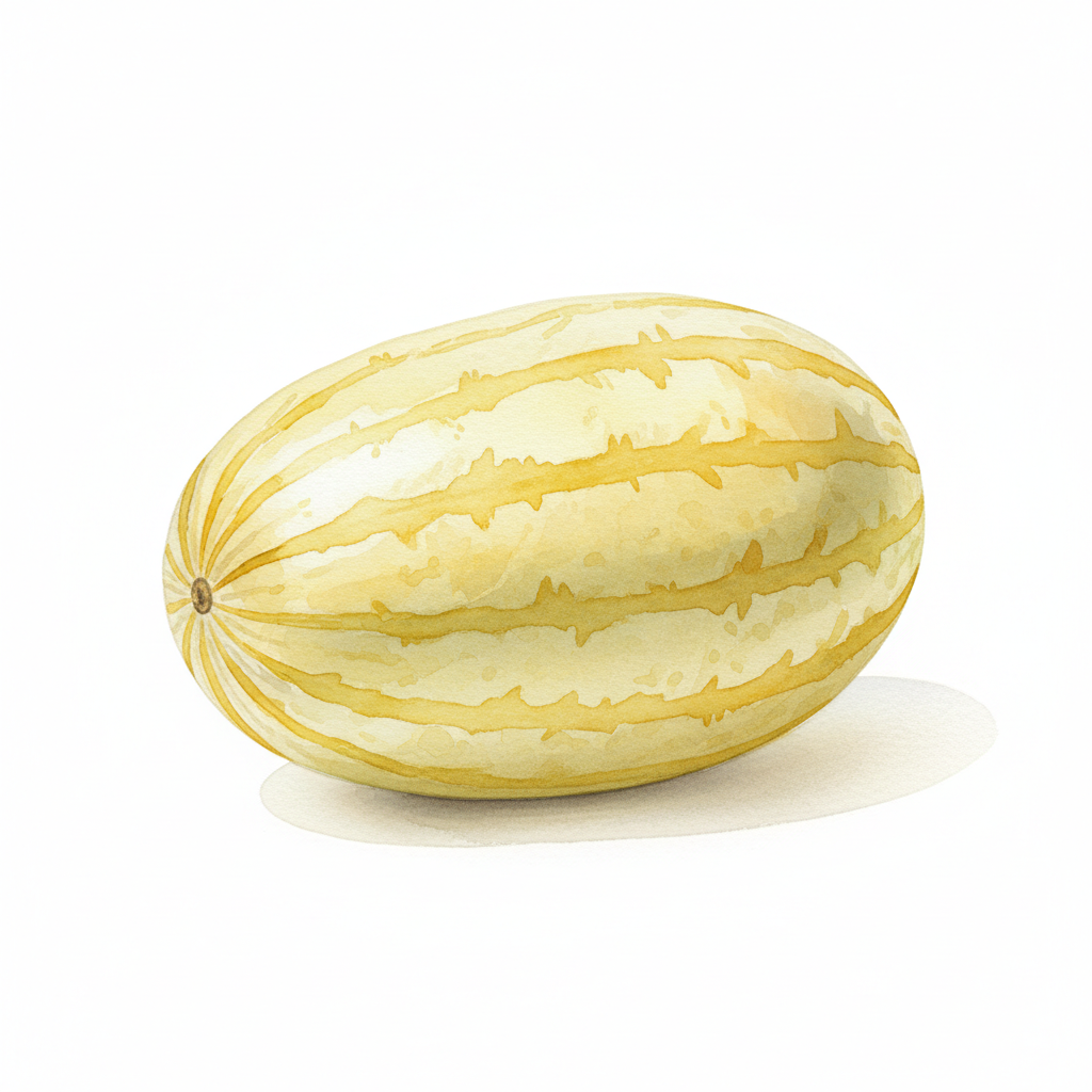 Pastèque Mountain Yellow — aquarelle botanique