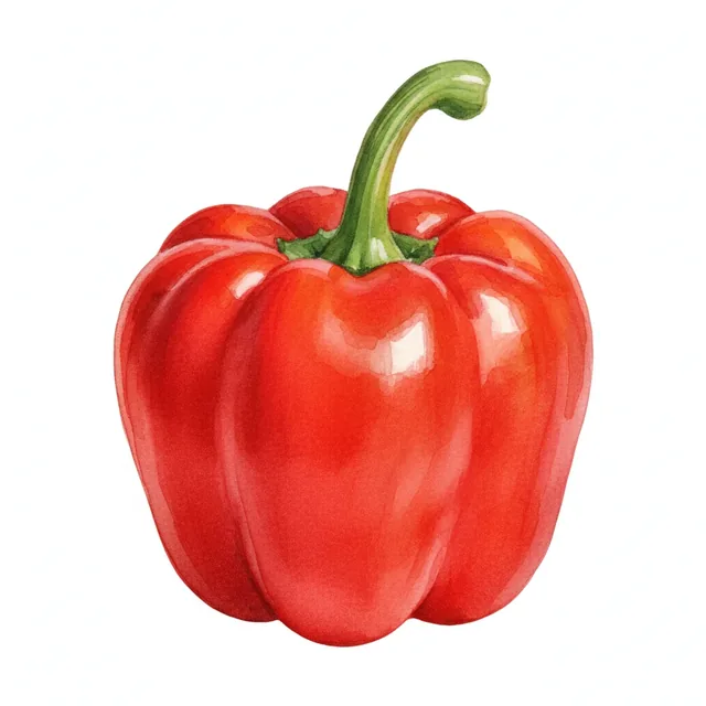 Piment Tomate, illustration botanique