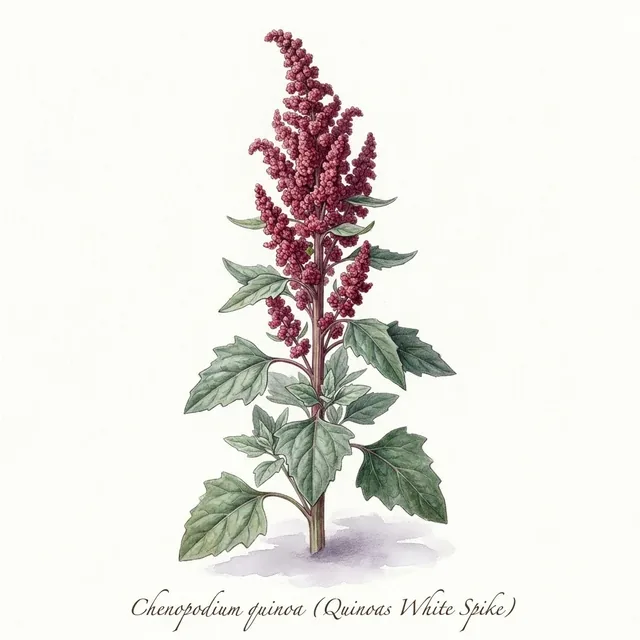Quinoas White Spike, illustration botanique