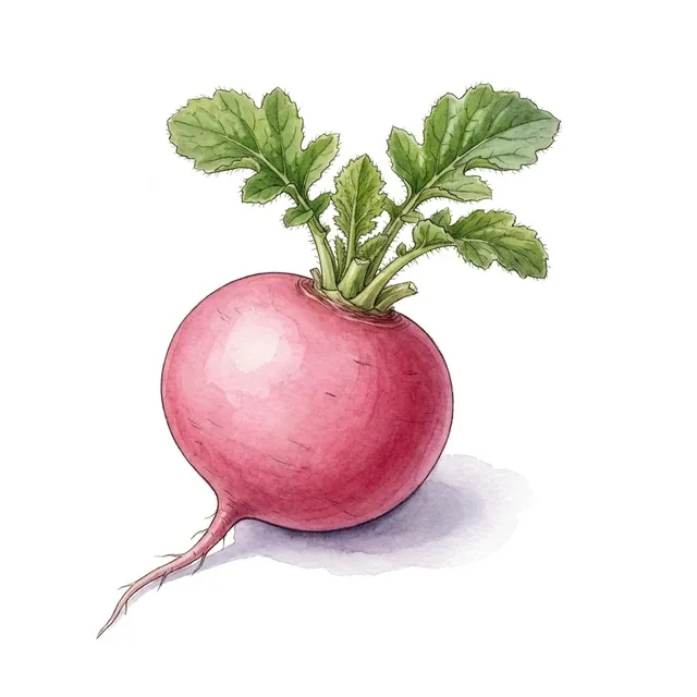 Radis Gaudry 2, illustration botanique