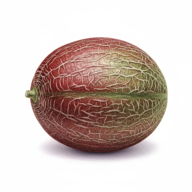 Red Fleshed Pineapple, illustration botanique