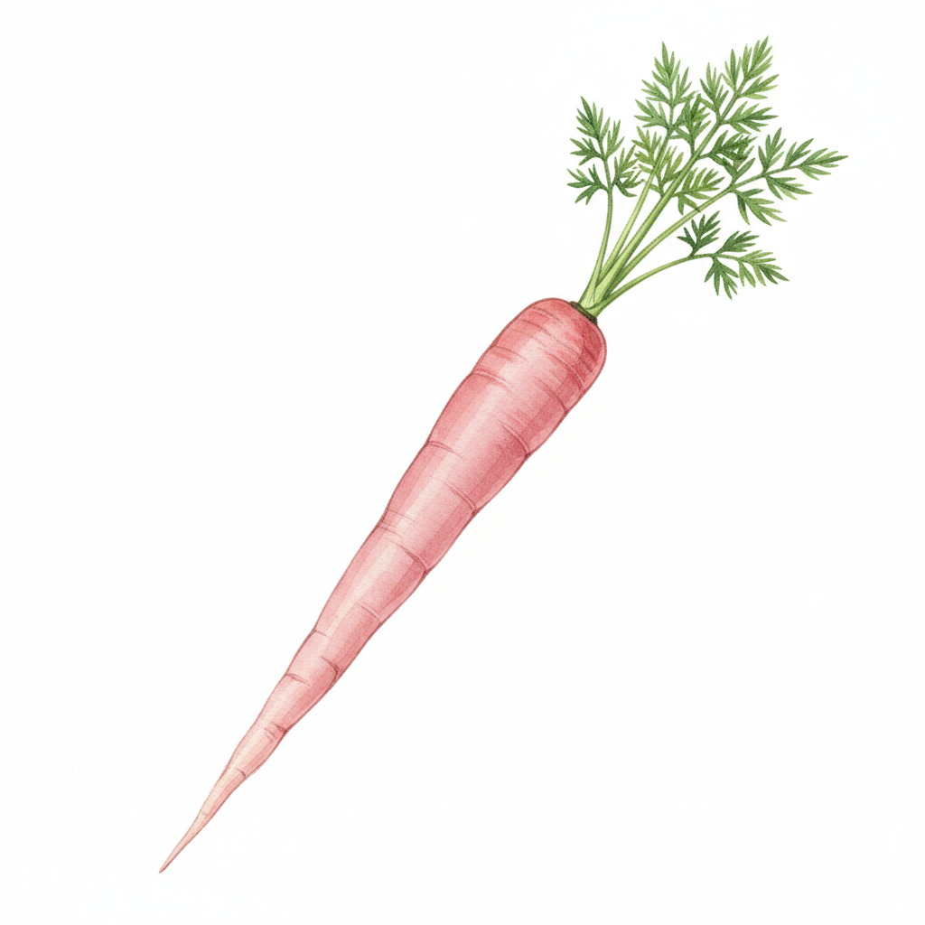 Ruban 3 M Carotte Touchon - Radis Rosé de Pâques 3 — aquarelle botanique