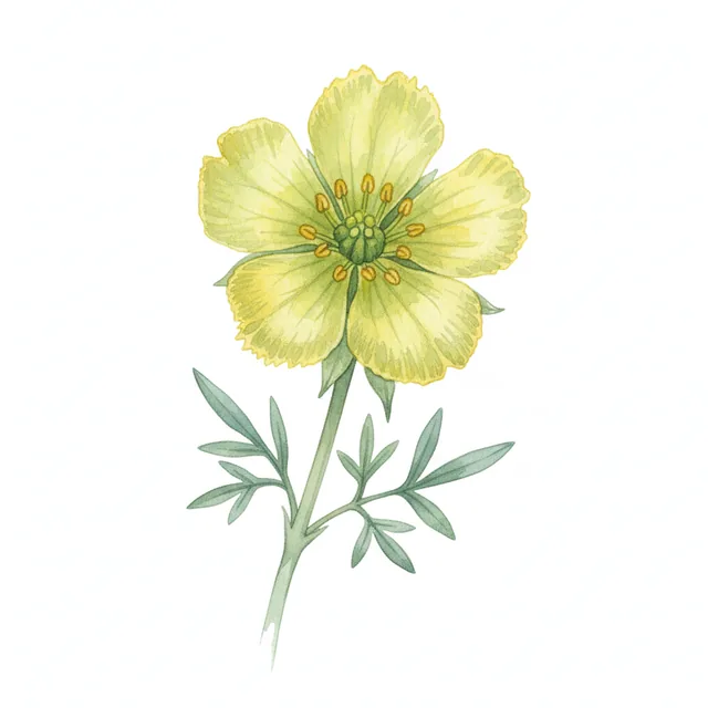 Rue Officinale, illustration botanique