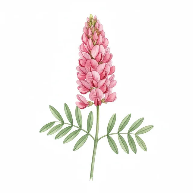 Sainfoin, illustration botanique
