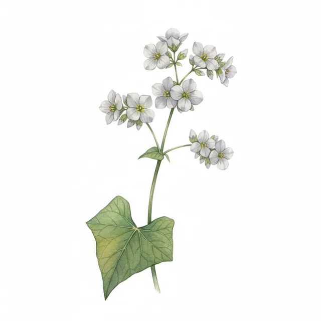 Sarrasin Petit Gris, illustration botanique