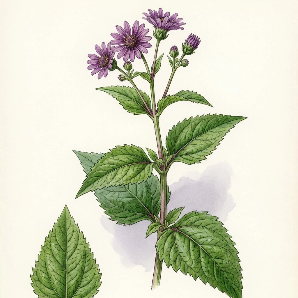 Silphium trifoliatum , aquarelle botanique