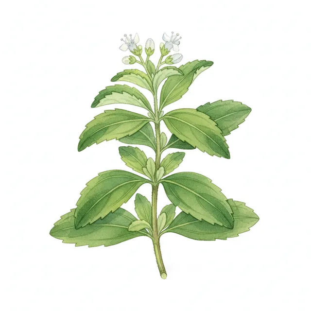 Stevia Rebaudiana nt, illustration botanique