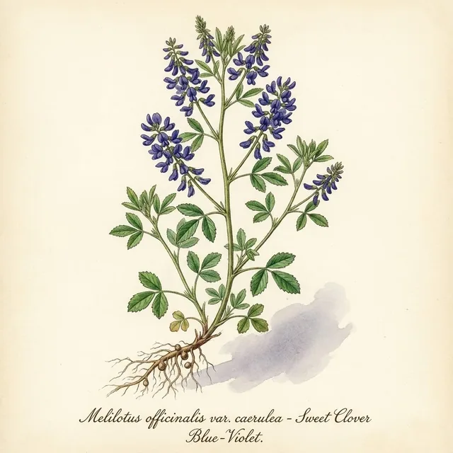 Sweet clover Yellow, illustration botanique
